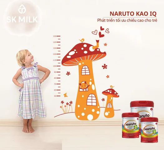 Sữa Bột Naruto Kao IQ 850g - Dinh Dưỡng Cho Bé 1-10 Tuổi, Giúp Tăng Chiều Cao và Phát Triển Trí Não, Hỗ Trợ Miễn Dịch