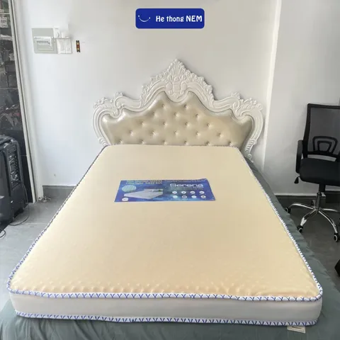 Nệm cao su non massage cao cấp dày 12cm Hệ Thống Nệm chính hãng đệm nệm mát xa cao su non nệm ngủ chống đau lưng cao cấp