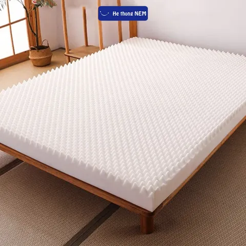 Nệm cao su non massage cao cấp dày 12cm Hệ Thống Nệm chính hãng đệm nệm mát xa cao su non nệm ngủ chống đau lưng cao cấp