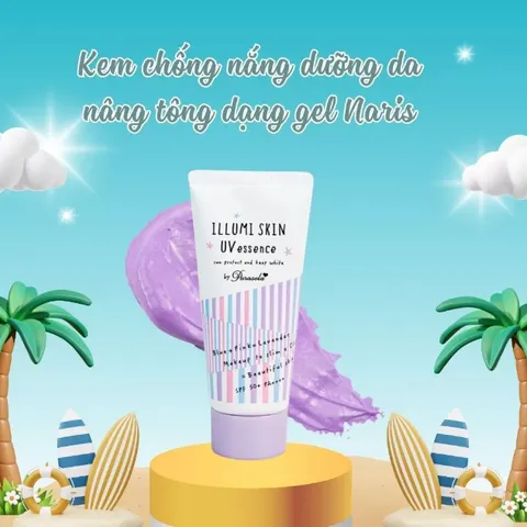 Kem Chống Nắng Naris Parasola Illumi Skin UV Essence 80g - Dưỡng Da Nâng Tông, SPF50+ PA++++ Chống Nắng Thông Minh