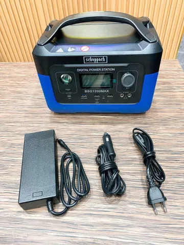 Trạm Sạc Di Động 600W BSG1200MAX Scheppach - Đức, 2 Cổng 220V, Dung Lượng 577Wh, Sạc Nhanh USB-C & USB-A, Phù Hợp Điện Máy Ngoài Trời