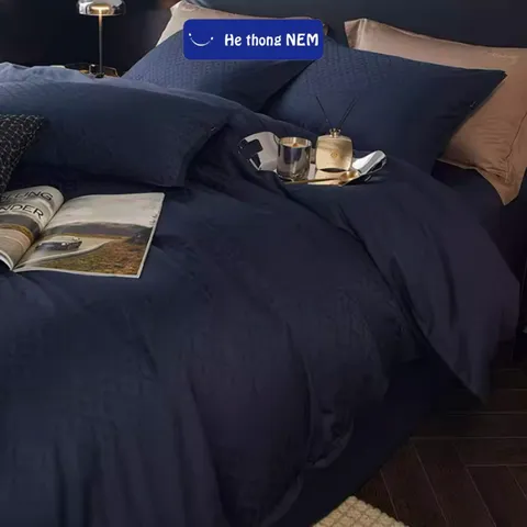 Bộ chăn ga gối đệm 5 món lụa Hệ Thống Nệm cao cấp Bộ drap ga grap grab lụa mát thun lạnh 5 món trải phủ giường