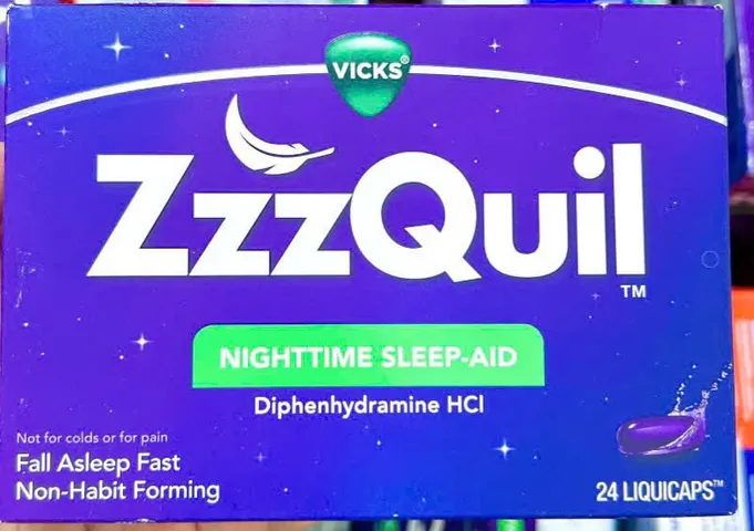 Viên uống hỗ trợ giấc ngủ  Vicks Nyquil ZzzQuil Nighttime Sleep Aid 24 viên, Mỹ