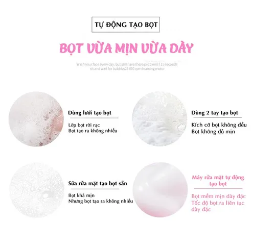 Máy Rửa Mặt Tự Động AINI Tạo Bọt - 5 Chế Độ Rung Làm Sạch Sâu Da Mặt, Thiết Bị Làm Đẹp Chất Liệu Silicon Y Tế