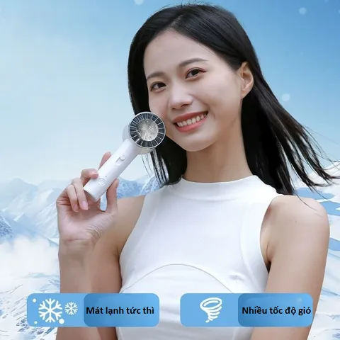 Quạt Mini Tích Điện Cầm Tay FS16 - Quạt Cao Tốc Có Chế Độ Chườm Lạnh, Dễ Dàng Mang Theo, Sảng Khoái Ngay Lập Tức