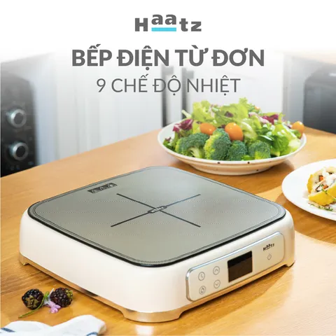 Bếp Từ Đơn Haatz HIS819 (CIM260) Màn Hình Led, 2100W Mặt Kính Ceramic, 9 Mức Nhiệt, Hẹn Giờ - Hàng Chính Hãng