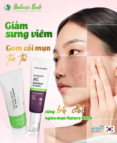 Kem Ngừa Mụn Dưỡng Ẩm Hanbang AC - Serum Chống Mụn Hàn Quốc, Giảm Thâm, Cấp Ẩm, Làm Dịu Da, Tăng Cường Collagen