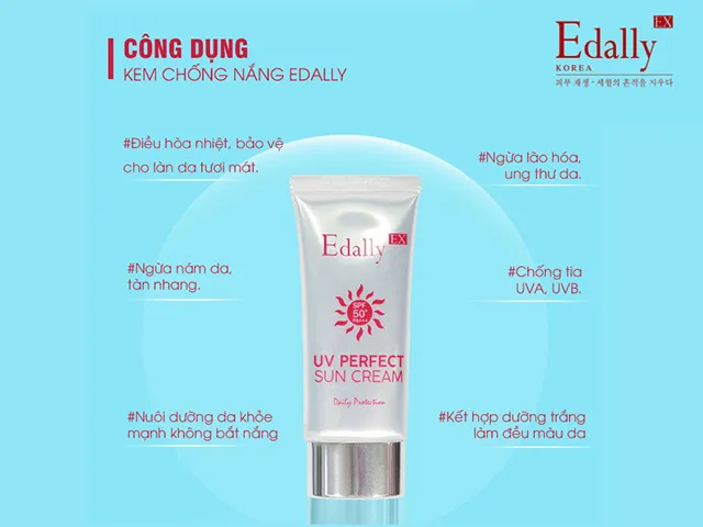 Kem Chống Nắng Ngừa Nám Edally EX UV Perfect Cream SPF50+/PA+++ - Dưỡng Da Sáng Khỏe, Bảo Vệ Tối Ưu từ Hàn Quốc