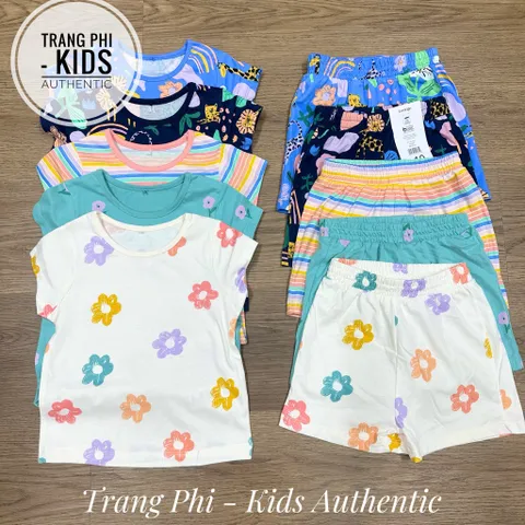 Set 5 Bộ Hè Bé Gái Chính Hãng Geo UK - Cotton Mềm Mát, Họa Tiết Hoa Đẹp - Thời Trang Mùa Hè Cho Trẻ Em