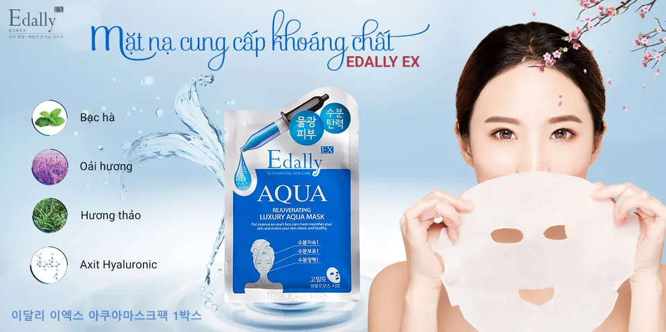 Mặt Nạ Cung Cấp Khoáng Chất Edally EX - Hộp 10 Miếng Sắc Đẹp Từ Hàn Quốc, Dưỡng Ẩm và Giúp Da Mịn Màng, Rạng Rỡ