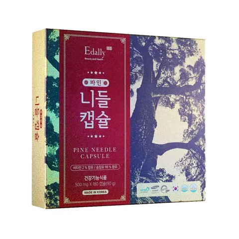 Tinh Dầu Thông Đỏ Edally BH Gold - Viên Nang Bổ Sung Sức Khỏe, Chống Oxy Hóa, Giảm Mỡ Máu, Hỗ Trợ Tim Mạch - 180 Viên
