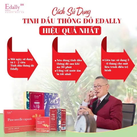 Tinh Dầu Thông Đỏ Edally BH Gold - Viên Nang Bổ Sung Sức Khỏe, Chống Oxy Hóa, Giảm Mỡ Máu, Hỗ Trợ Tim Mạch - 180 Viên