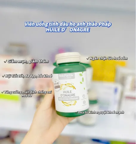 Viên uống tinh dầu hoa anh thảo Nat & Form Huile D'Onagre 200 viên - Giảm đau bụng kinh, hỗ trợ cân bằng hormone nữ