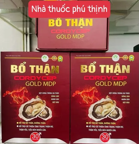 Bổ Thận Cordycep Gold MDP Mẫu Mới hộp 30 viên