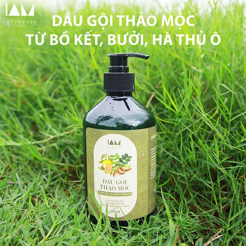 Dầu gội bồ kết thảo mộc, giảm rụng tóc, giảm gàu, giúp mọc tóc, cho mái tóc óng ả, mềm mượt 500ml