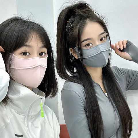 Khẩu Trang Chống Nắng UV UPF 50+ Cao Cấp - Bảo Vệ Khuôn Mặt, Chống Bụi, Unisex, Đen/Xám/Xanh/Hồng