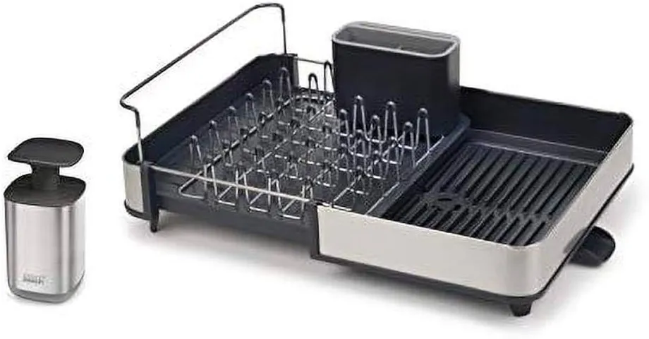 Khay úp bát inox mở rộng Joseph Joseph Rethink Sink - Bộ dụng cụ nhà bếp + Hộp đựng xà phòng tiện lợi, vệ sinh, thiết kế thông minh