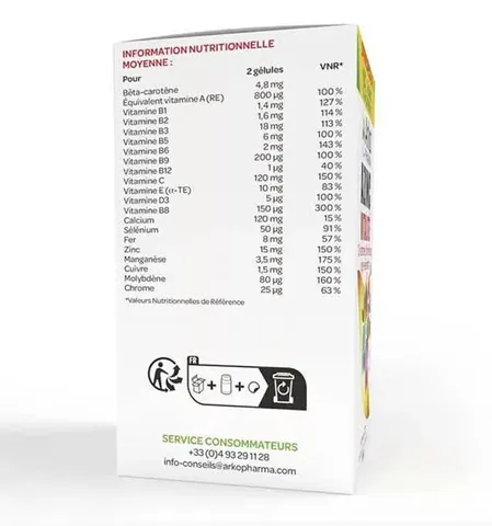 Viên Uống Vitamin Tổng Hợp Arkopharma Azinc Vitality 150 Viên - Hỗ Trợ Tăng Cường Năng Lượng và Miễn Dịch cho Người Lớn