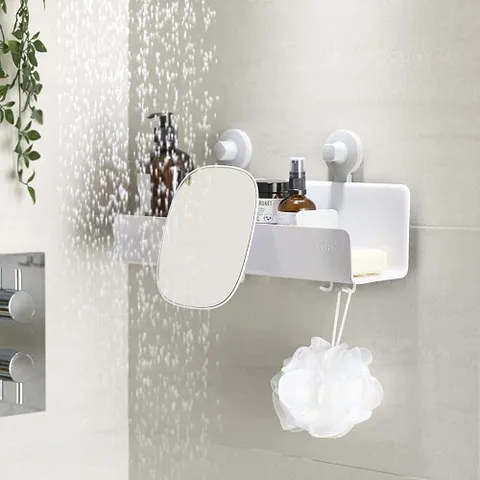 Kệ Để Đồ Nhà Tắm Gắn Tường Joseph Joseph 70548 EasyStore - Chất Liệu Nhựa Cao Cấp, Thiết Kế Thoát Nước, Công Nghệ Hút Chân Không 3.5kg