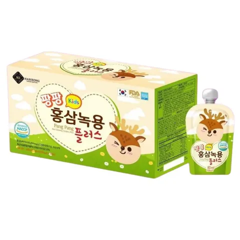 Nước gạc Nhung Huơu Sâm Đỏ Pang Pang Hàn Quốc hỗ trợ biếng ăn, tăng đề kháng