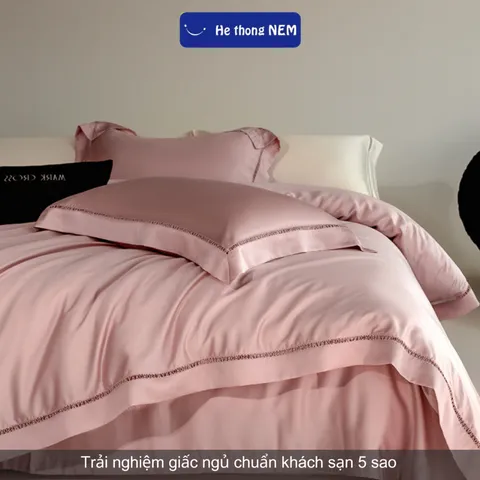 Ga tencel cao cấp Hệ Thống Nệm Set bộ vỏ chăn ga ra drap tencel trải phủ giường gối nệm đệm 5 món cao cấp