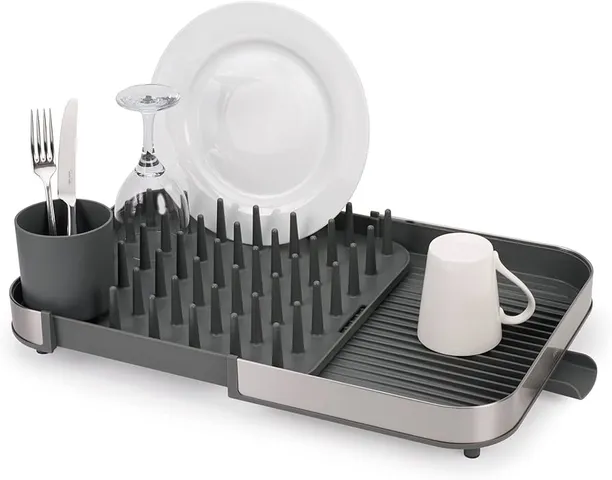 Khay Úp Bát Đĩa Joseph Joseph Duo Steel - Kệ Để Rửa Bát Mở Rộng Chống Trượt, Thiết Kế Thông Minh cho Nhà Bếp Hài Hoà