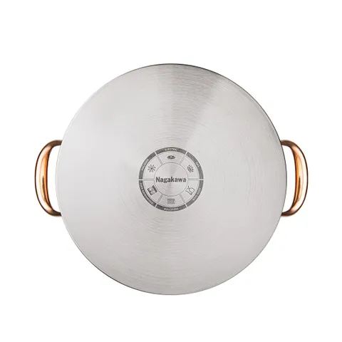 Nồi chảo inox 304 đáy từ NAG1358 cao cấp 4 size (16, 20, 24cm)