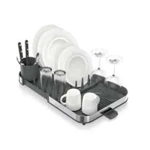 Khay Úp Bát Đĩa Joseph Joseph Duo Steel - Kệ Để Rửa Bát Mở Rộng Chống Trượt, Thiết Kế Thông Minh cho Nhà Bếp Hài Hoà