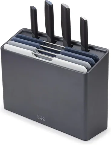 Bộ Dụng Cụ Nhà Bếp 8 Món Joseph Joseph Folio Plus - Bao Gồm Dao Santoku, Dao Gọt, Bảng Thớt An Toàn - Thiết Kế Tiện Lợi và Sáng Tạo