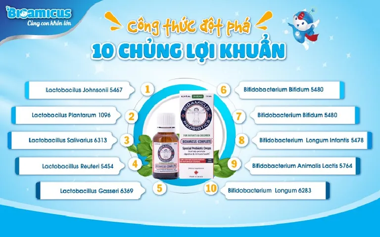 BioAmicus Complete 10 chủng hàng chuẩn