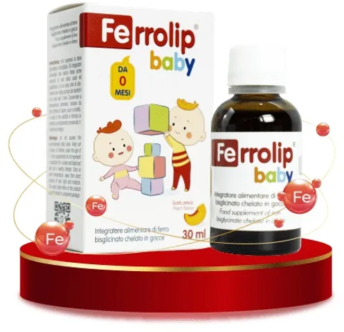 Sắt Ferrolip Baby, sắt hữu cơ cho bé từ 6m- 30ml 