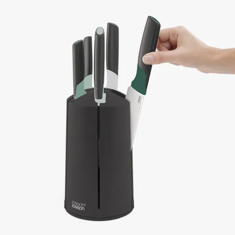 Bộ dao 5 món Joseph Joseph Elevate™ 10541 – Thép không gỉ Nhật Bản, Giá đỡ tiện lợi cho nhà bếp, Dụng cụ cắt chất lượng cao