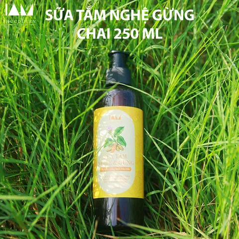 Sữa tắm thảo mộc nghệ gừng 500ml - Giảm ngứa, trị mụn lưng, chăm sóc da ẩm mượt, kháng khuẩn tự nhiên, phù hợp cho mọi lứa tuổi.