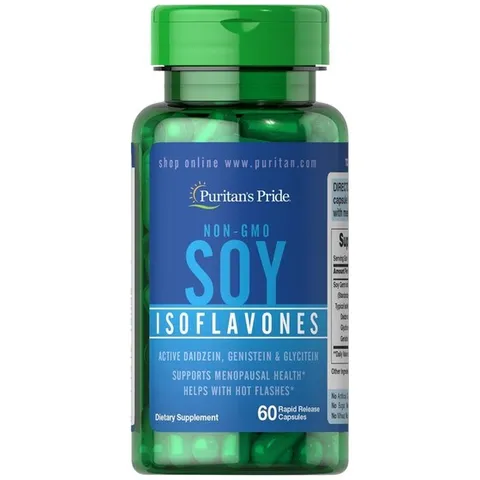 Viên uống Isoflavones Mầm Đậu Nành Non-GMO 750mg Puritan's Pride - Hỗ trợ Nội Tiết Tố cho Phụ Nữ, 60 viên, Mỹ