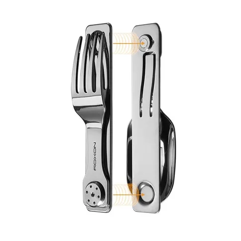 Hungtool - Muỗng nĩa gấp gọn du lịch Roxon C2 - 2 chức năng , thép không rỉ
