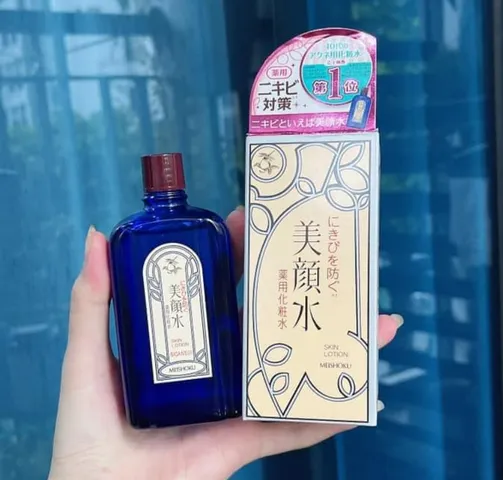 Nước hoa hồng giảm mụn Meishoku Bigansui Nhật Bản 90ml - Toner kiểm soát dầu, ngừa mụn cho da dầu & nhạy cảm