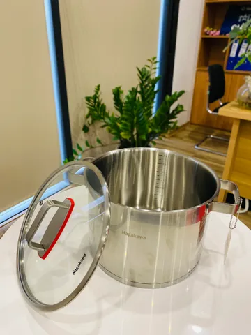 Bộ Nồi Inox 3 Đáy Nagakawa Aki NAG1357 - Chất Liệu Inox 304 Cao Cấp, Dùng Cho Mọi Loại Bếp, Đường Kính 16-20-24cm