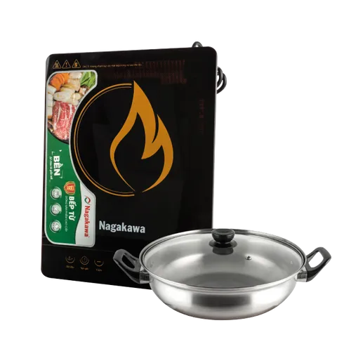 Bếp Điện Từ Đơn Nagakawa NAG0704 (2000W) - Kèm nồi lẩu - BH 12 tháng