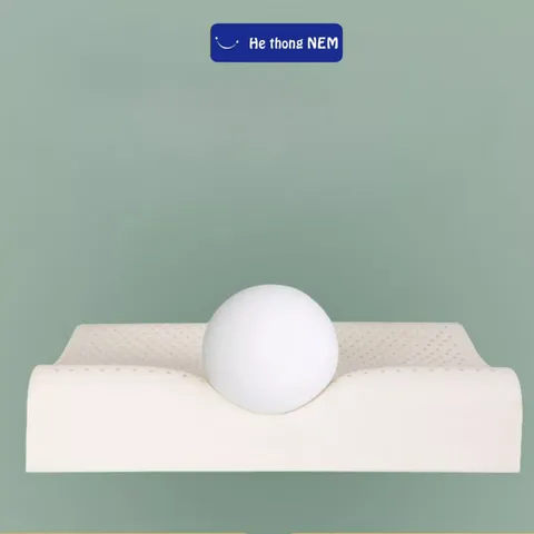 Gối Cao Su Non Chống Đau Vai Gáy - Giúp Ngủ Ngon, Thoáng Khí, Êm Ái, Giá Tốt, Bảo Hành 24 Tháng