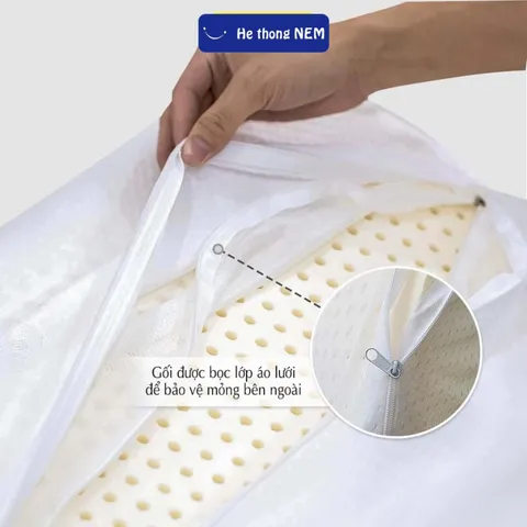 Gối Cao Su Non Chống Đau Vai Gáy - Giúp Ngủ Ngon, Thoáng Khí, Êm Ái, Giá Tốt, Bảo Hành 24 Tháng