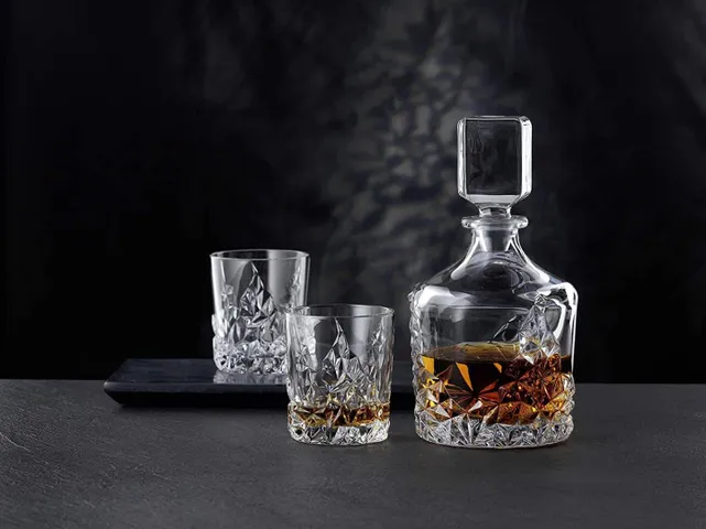 Bộ Set Uống Whiskey Nachtmann Sculpture 101984 - 1 Bình 750ml và 2 Ly 365ml Sang Trọng và Bền Bỉ, Thiết Kế Đức