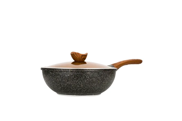 Chảo Chống Dính Nagakawa NAG3054 30cm - Nhôm Nguyên Khối Đáy Từ, Vung Kính Chịu Nhiệt, Dùng Được Mọi Loại Bếp