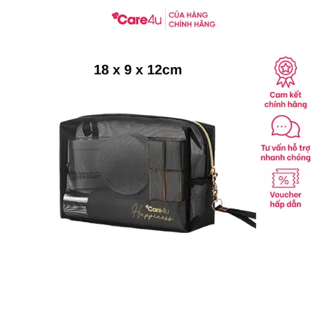 Túi Đựng Mỹ Phẩm Care4U 18x9x12 cm - Sang Trọng, Siêu Nhẹ, Gọn Gàng, Được Thiết Kế Để Đi Du Lịch Hoặc Sử Dụng Hàng Ngày