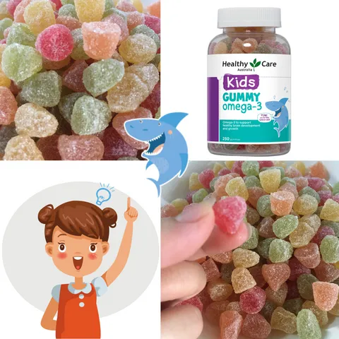 Kẹo Kids Gummy Omega 3 dạng dẻo 250v hàng chuẩn Úc