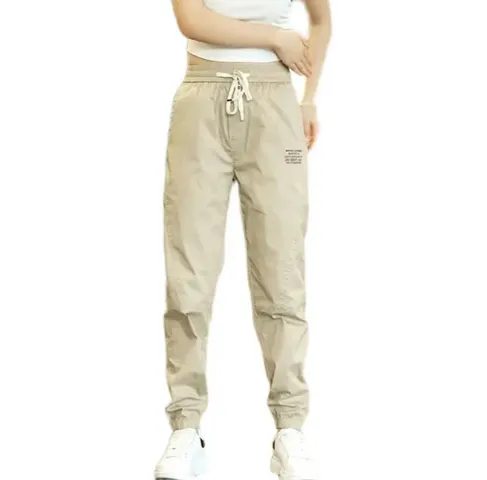 quần jogger nam nữ bo gấu chất liệu kaki