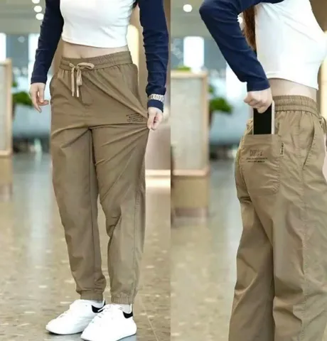 quần jogger nam nữ bo gấu chất liệu kaki