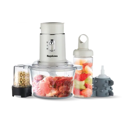 Máy Xay Thịt Đa Năng Nagakawa NAG0823 - 250W, Dung Tích 1,5L, Xay Thịt, Sinh Tố, Đồ Khô, Bóc Tỏi, Bảo Hành 12 Tháng