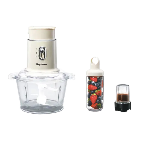 Máy Xay Thịt Đa Năng Nagakawa NAG0823 - 250W, Dung Tích 1,5L, Xay Thịt, Sinh Tố, Đồ Khô, Bóc Tỏi, Bảo Hành 12 Tháng