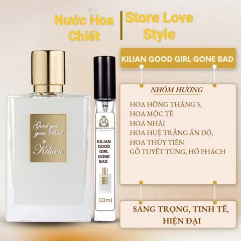 Nước Hoa Nữ Kilian Good Girl Gone Bad 10ml - Hương Hoa Cỏ Sang Trọng, Gợi Cảm, Độc Đáo - Quà Tặng Thời Trang Tinh Tế