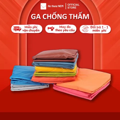 Ga Trải Giường Chống Thấm Poly Hệ Thống Nệm - Vải Polyester Mềm Mại, Ngăn Nước, Bảo Vệ Đệm Khỏe Mạnh, Dễ Dàng Vệ Sinh cho Gia Đình